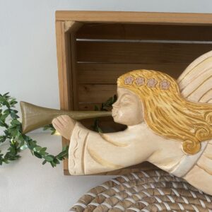 Ange-clairon -ange en bois-1