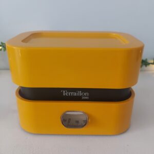 Balance de cuisine vintage Terraillon 2000 jaune moutarde années 70