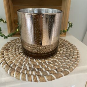 Cache pot / photophore rond motif étoiles