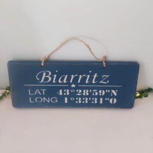 Pancarte en bois Biarritz l'Atelier des pancartes