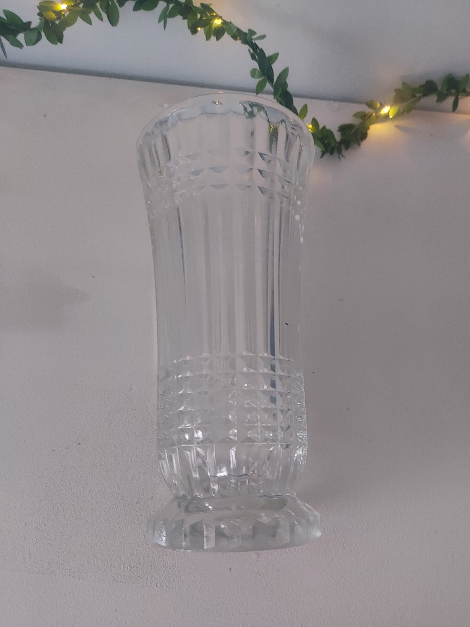 Vase en verre épais rétro art déco de conception simple sans signature – Image 4