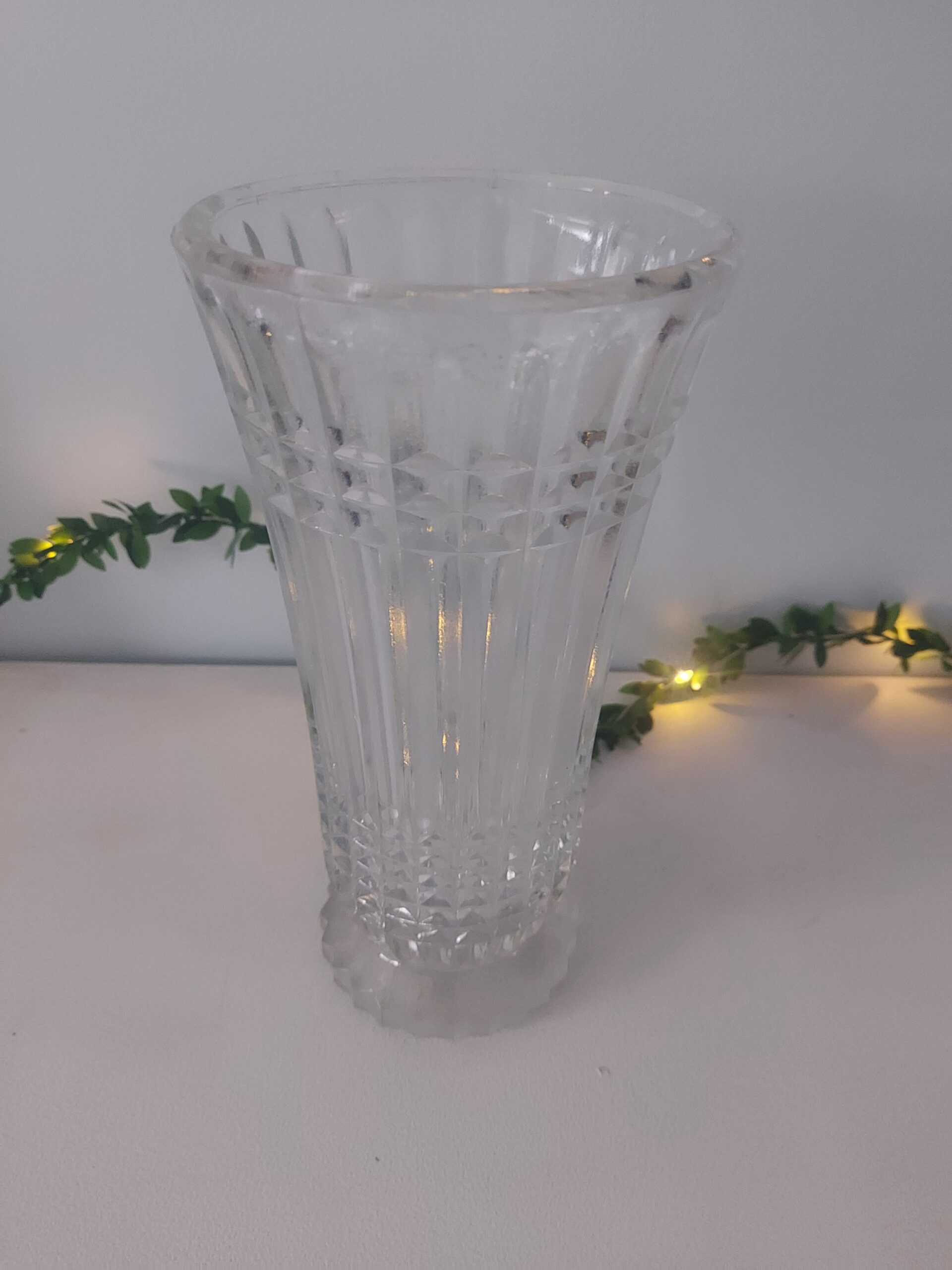 vase en verre épais rétro art déco