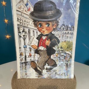 Affiche POULBOT Gamin économiste Place de la bourse Paris 40,5x30 Michel Thomas
