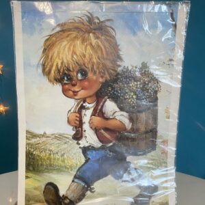 Affiche POULBOT Gamin qui fait les vendanges 40,5x30 Michel Thomas