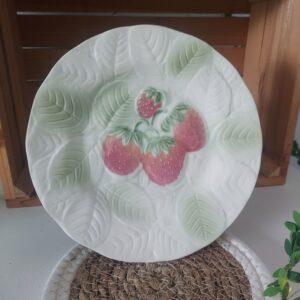 Assiette à dessert en barbotine Salins les Bains Made in France