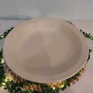 Plat de service creux rond blanc cassé Digoin et Sarreguemines diamètre 30cm vintage