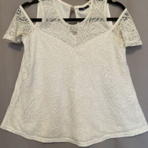 Haut blanc/crème femme épaules dénudés Kiabi taille S