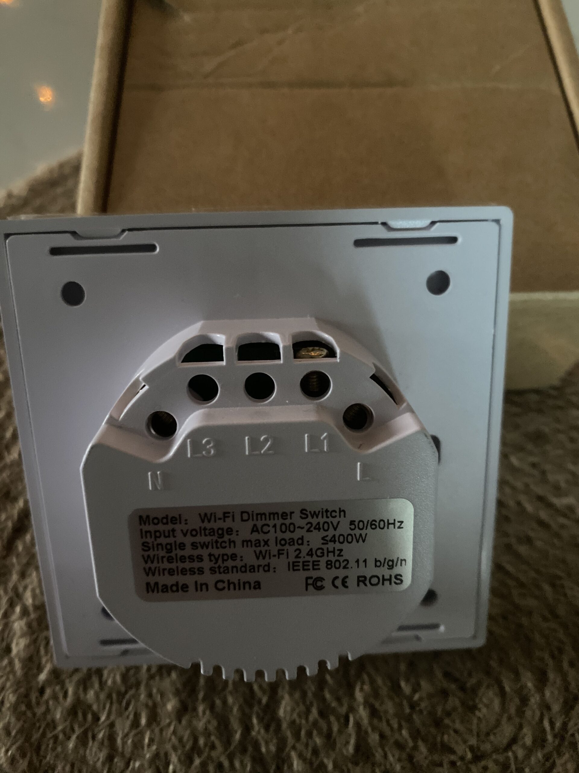 Interrupteur tactile blanc variateur de lumière 240 V 50 à 60 Hz neuf – Image 6