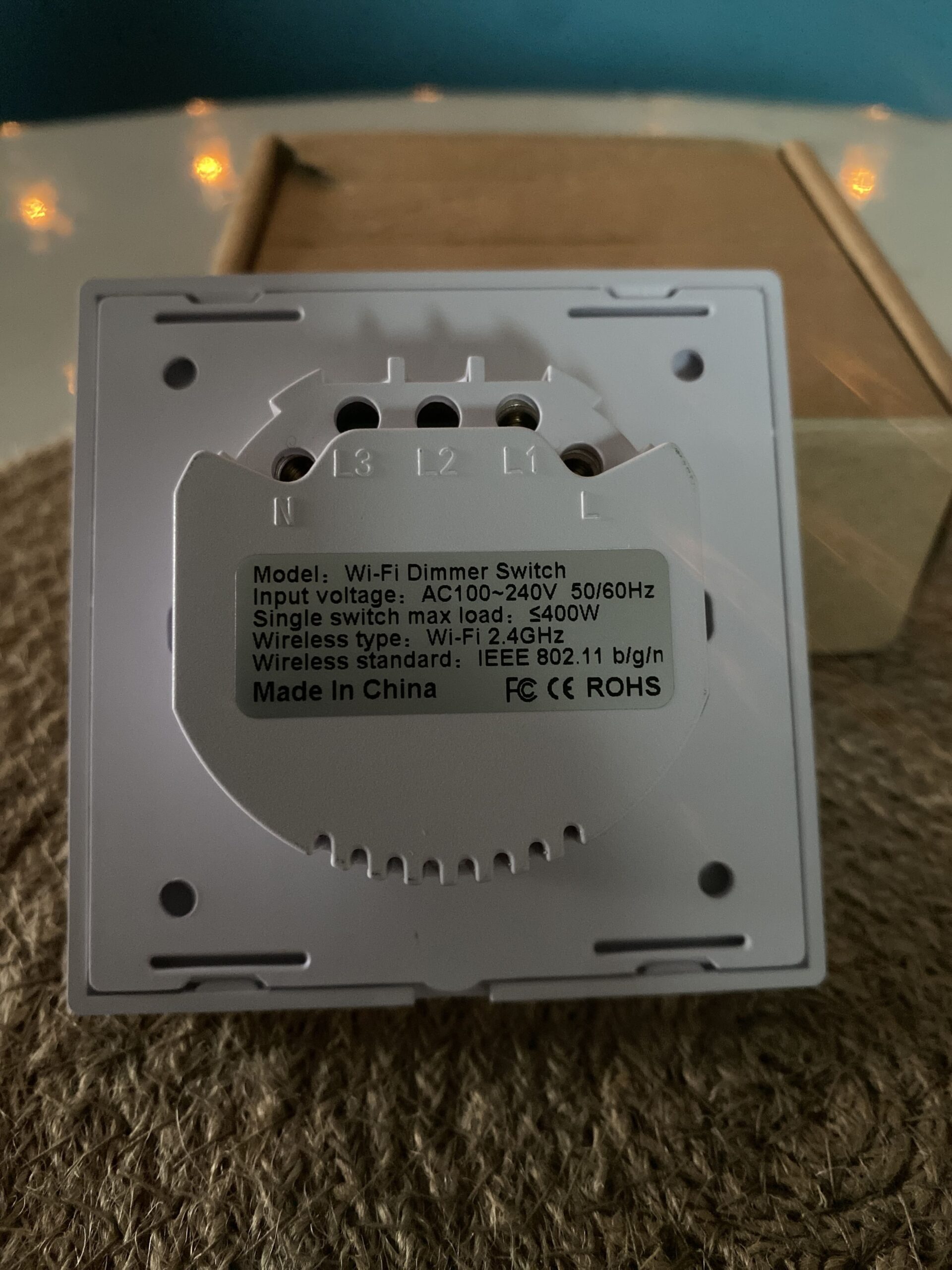 Interrupteur tactile blanc variateur de lumière 240 V 50 à 60 Hz neuf – Image 4