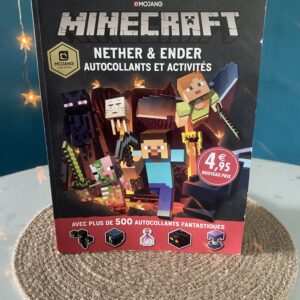 Livre d'activités et autocollants Minecraft  Nether et Ender éditions Mojang