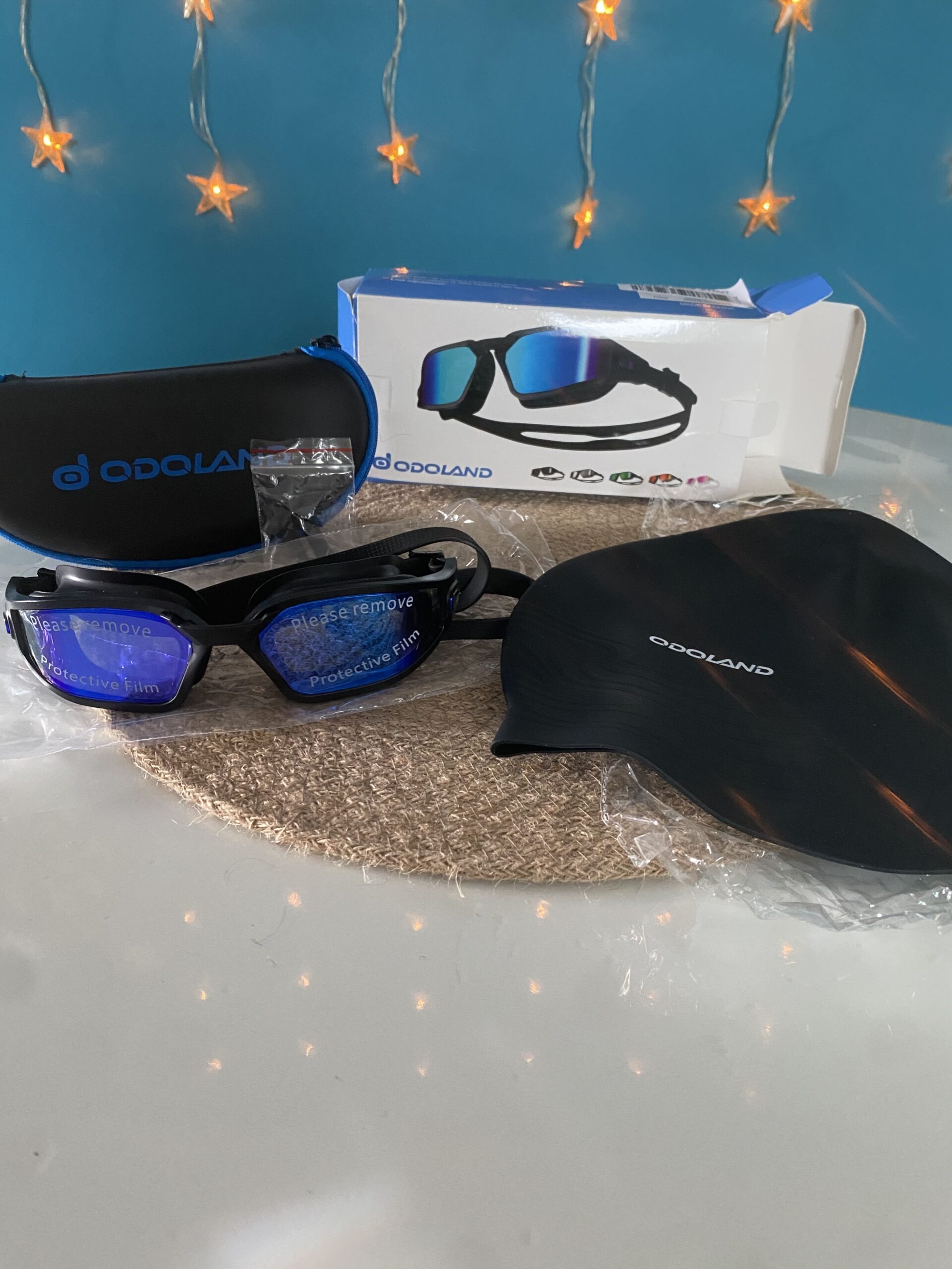 Lunettes et bonnet de natation ODOLAND anti buée protection UV