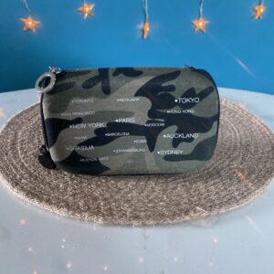 Petite trousse de voyage/ à maquillage rigide avec son miroir Sephora couleur camouflage