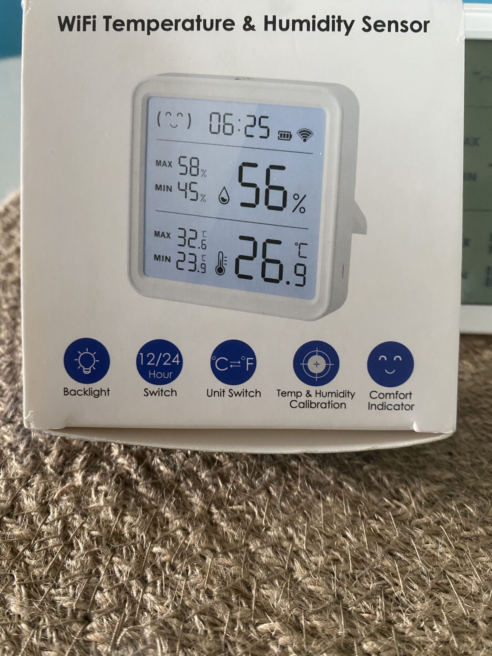 Thermomètre Hygromètre intérieur LCD numérique Bluetooth – Image 3