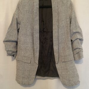 Veste de tailleur femme à carreaux Zara Woman, petites épaulettes, manches 3/4 taille S