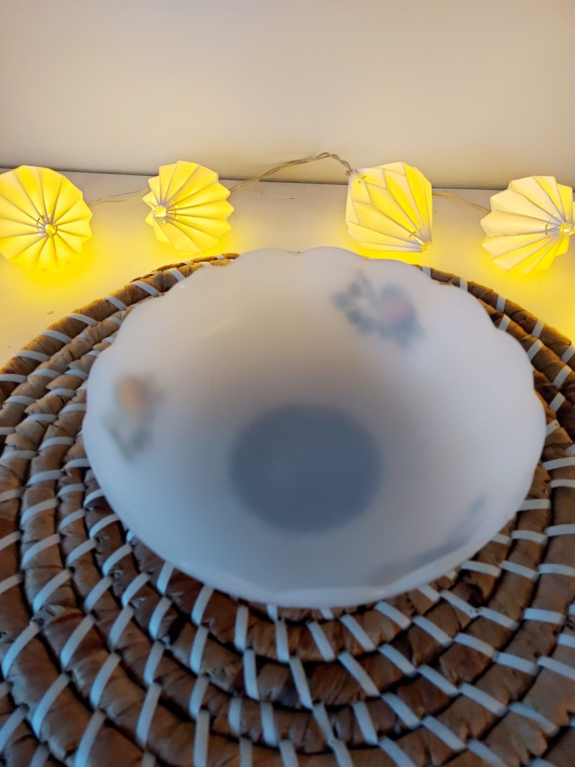 Bol vintage Arcopal France motifs fruits de France années 70 Bord coquille saint-jacques – Image 3