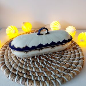 Coffret de toilette en faïence ancien années 30/50