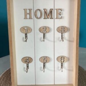 Boite à clés murale en bois