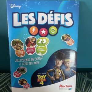 Les défis Auchan album de cartes à jouer de 2019 complet Disney