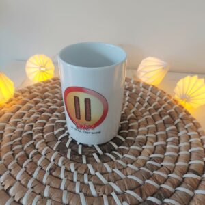 Mug publicitaire Twix céramique blanche logo La pause c'est sacré