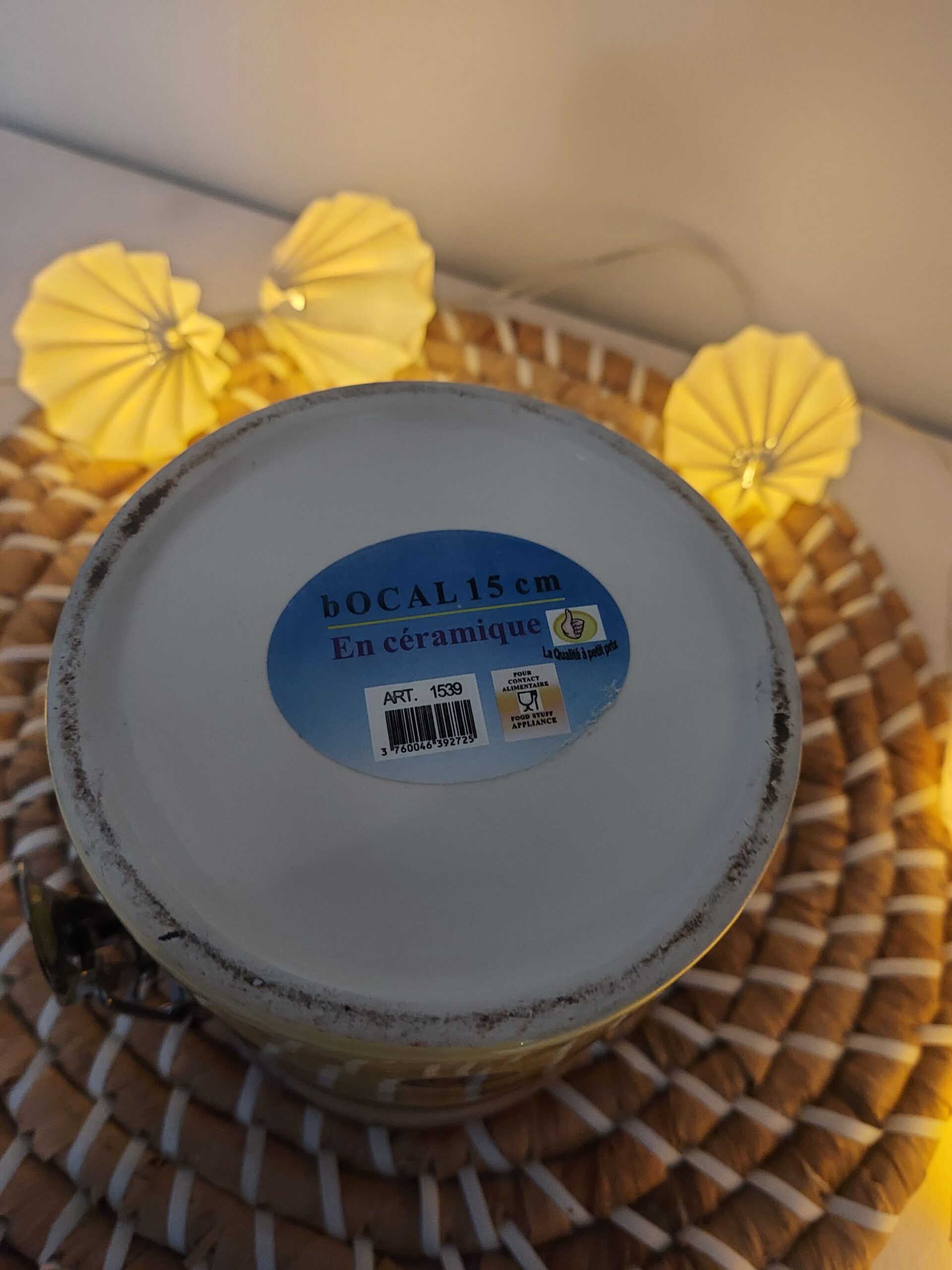 Pot de conservation hermétique en céramique décor Olives style provençal méditerranéen – Image 5