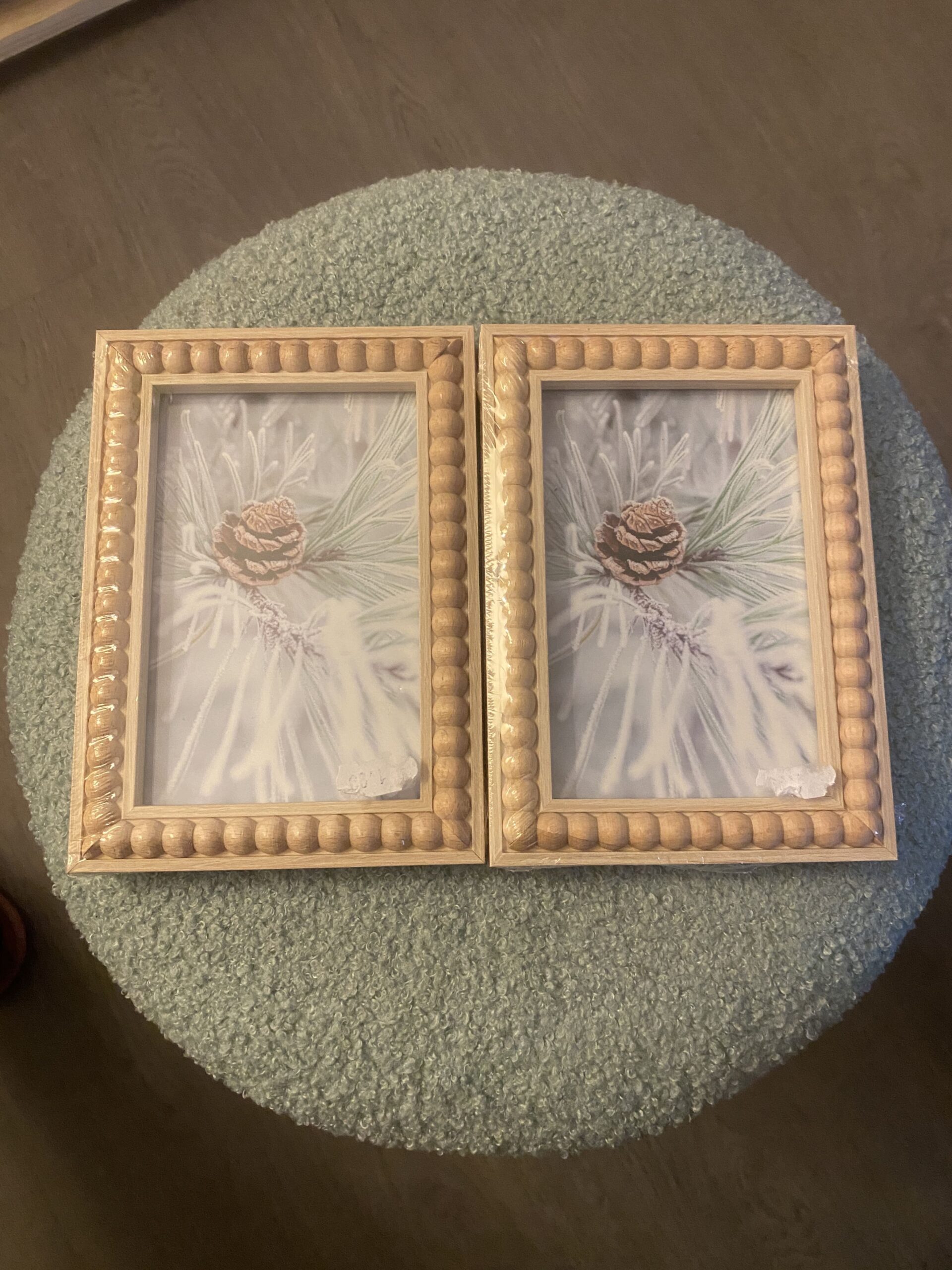 Lot de 2 cadres photos en bois 10x15 cm ,Actuel, sous blister