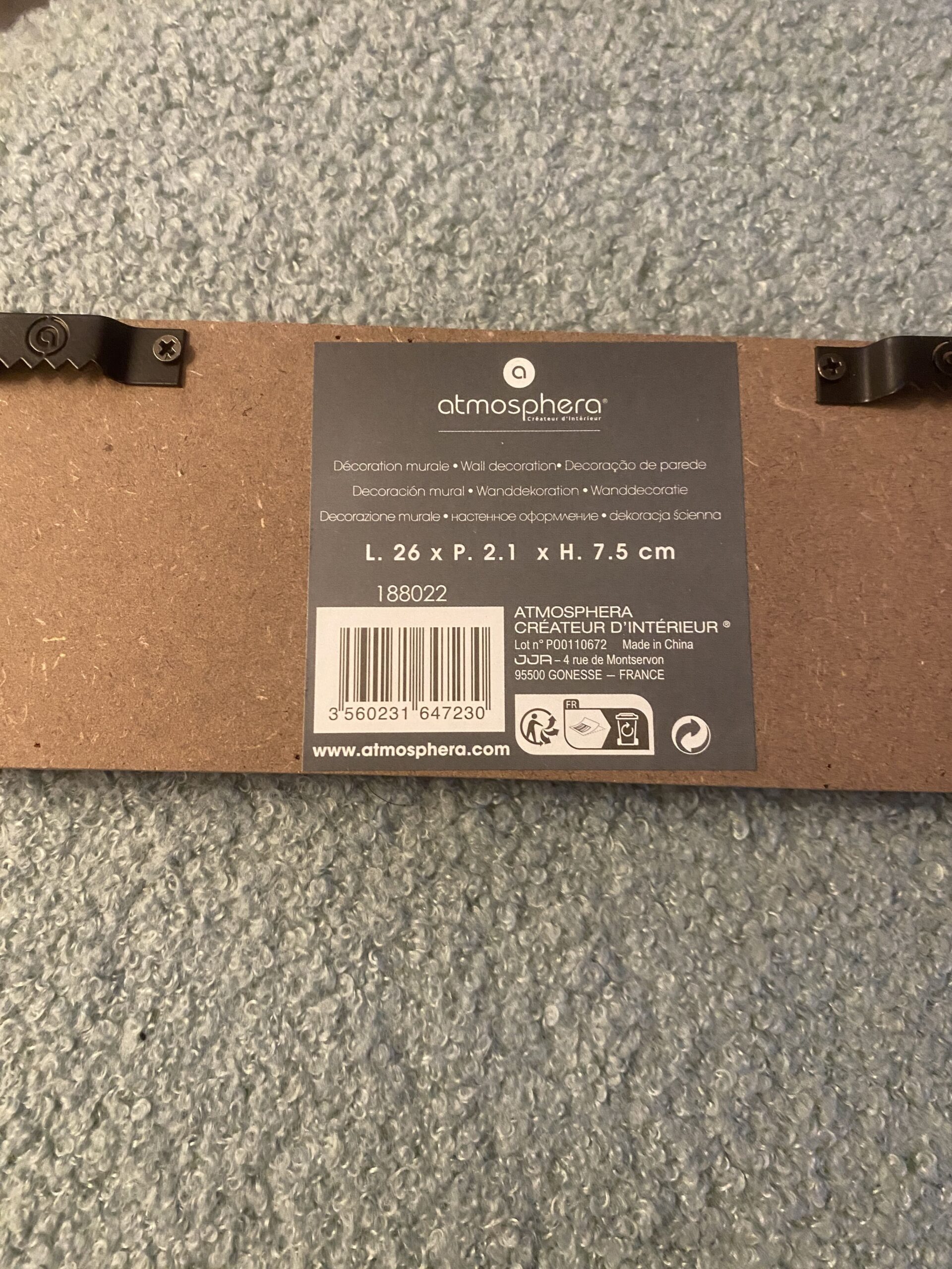 Plaque Cuisine décorative pour porte Atmosphera "Ali" en bois et métal, gravée en relief – Image 3