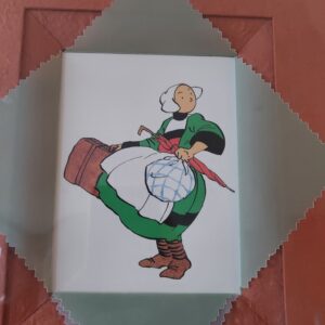 Cadre-Bécassine-déco-vintage-illustration-Le-départ-cadre-bois-clair-style-classique-breton (2)