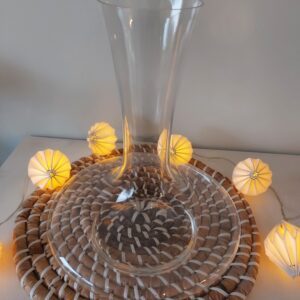 Carafe à décanter en verre style Capitaine base large et col évasé