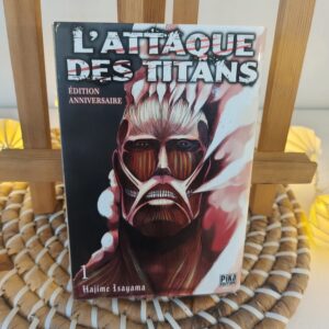 Manga l'attaque des Titans Tome 1 édition anniversaire 10 ans chez Pika couverture réversible