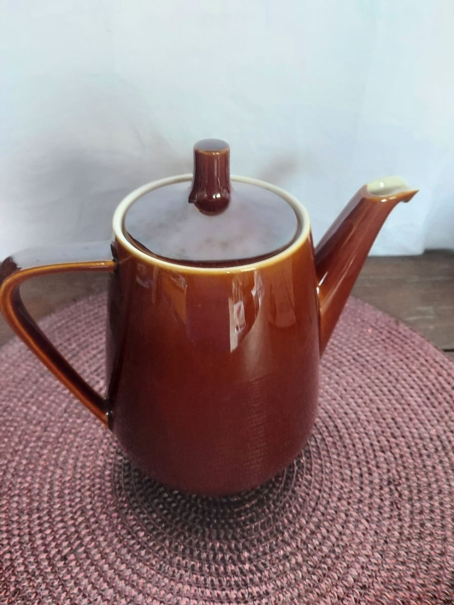 Cafetière/verseuse Vintage en céramique marron - Villeroy & Boch Luxembourg (années 60/70) – Image 4