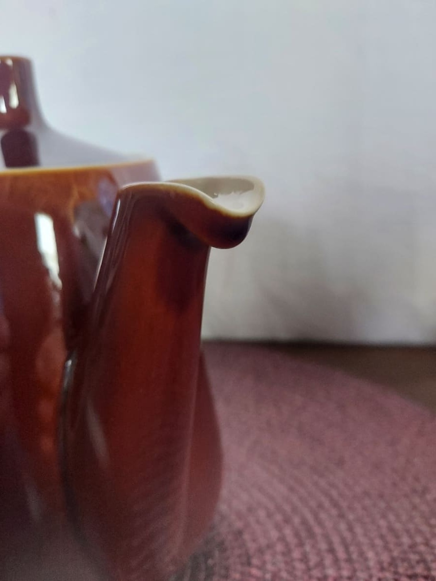 Cafetière/verseuse Vintage en céramique marron - Villeroy & Boch Luxembourg (années 60/70) – Image 6