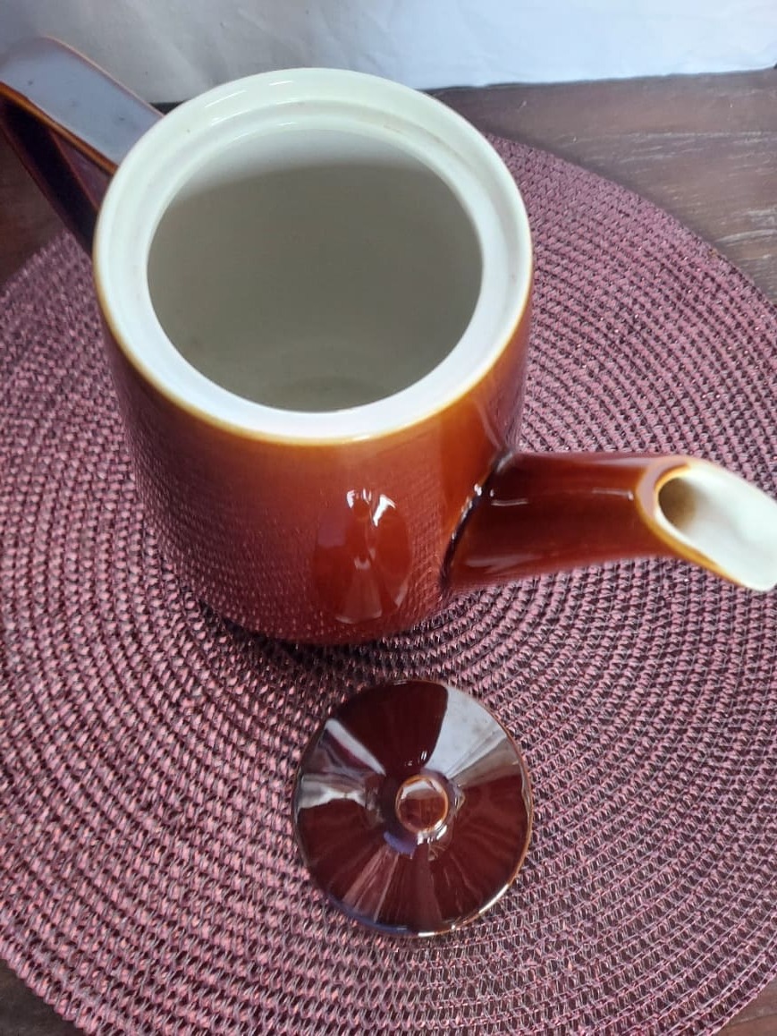 Cafetière/verseuse Vintage en céramique marron - Villeroy & Boch Luxembourg (années 60/70) – Image 7