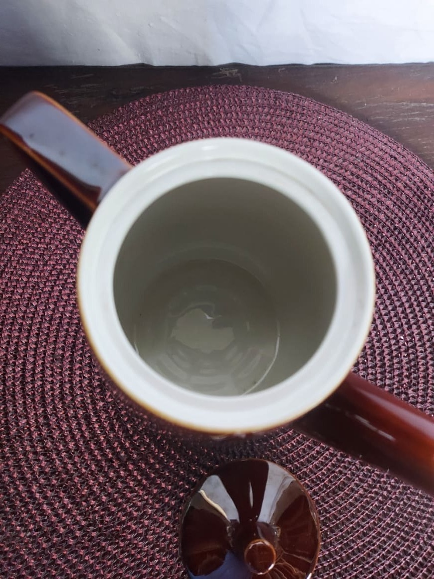 Cafetière/verseuse Vintage en céramique marron - Villeroy & Boch Luxembourg (années 60/70) – Image 8