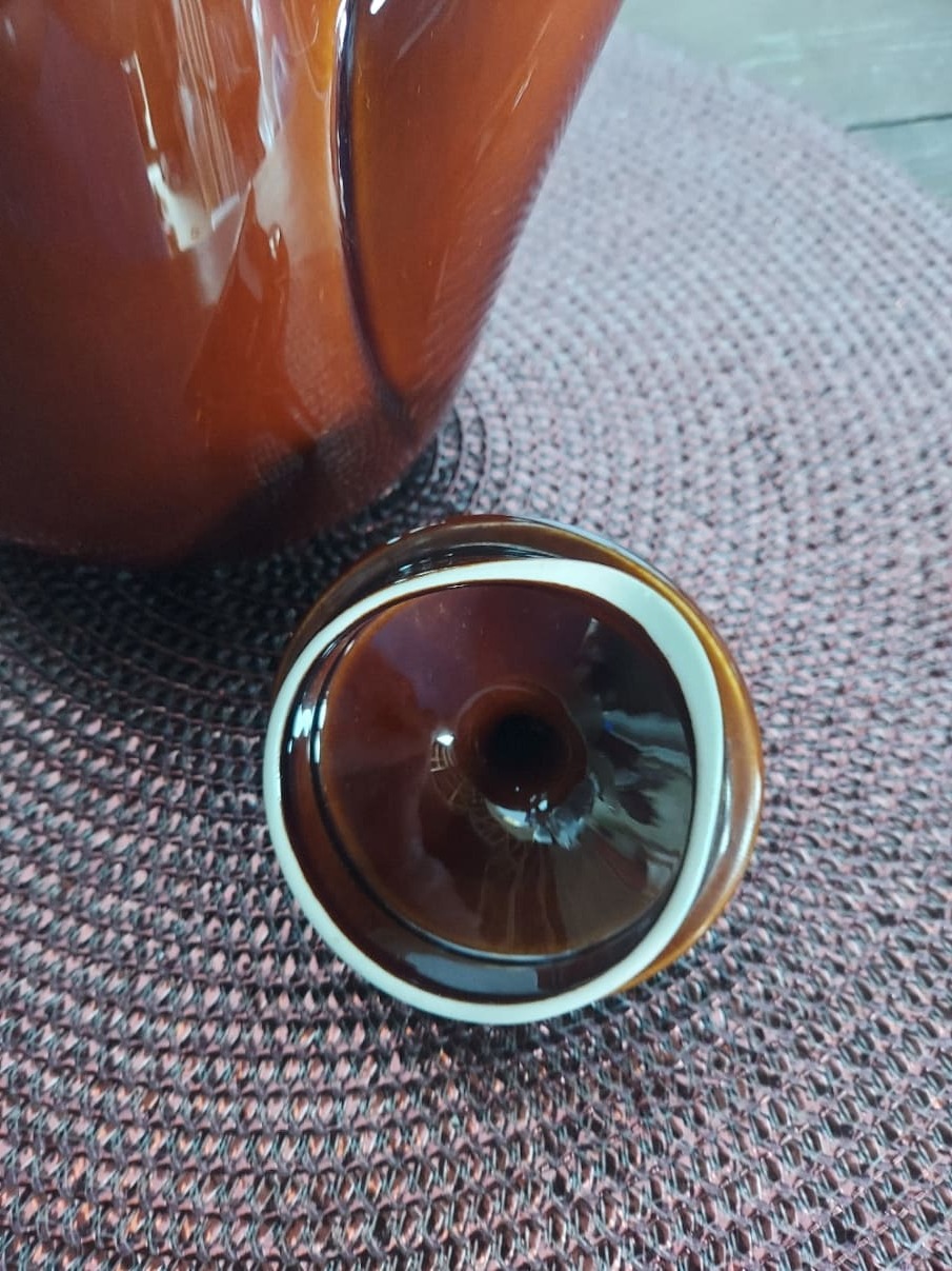 Cafetière/verseuse Vintage en céramique marron - Villeroy & Boch Luxembourg (années 60/70) – Image 9